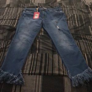 Chelsea & Violet blue wash jeans.